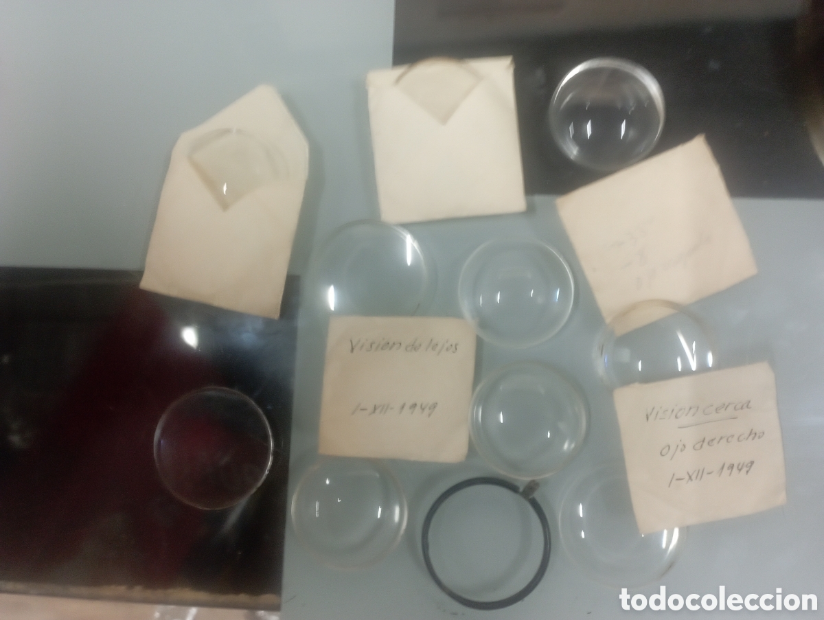 Antig&uuml;edades: lote lentes &oacute;pticas antiguas - Foto 1