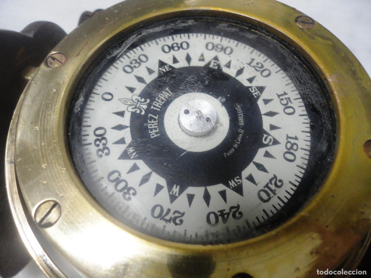 Antig&uuml;edades: BRUJULA DE BARCO TREPAT A&Ntilde;OS 60 PULIDA EN BASE - Foto 7