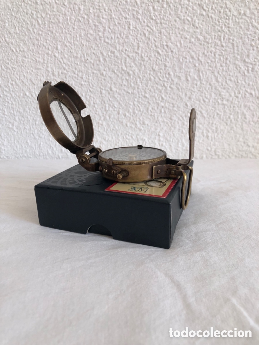 Antig&uuml;edades: Br&uacute;jula R&eacute;plica Militar WWII - Authentic Models (Mod. CO014) - Con Estuche - Foto 8