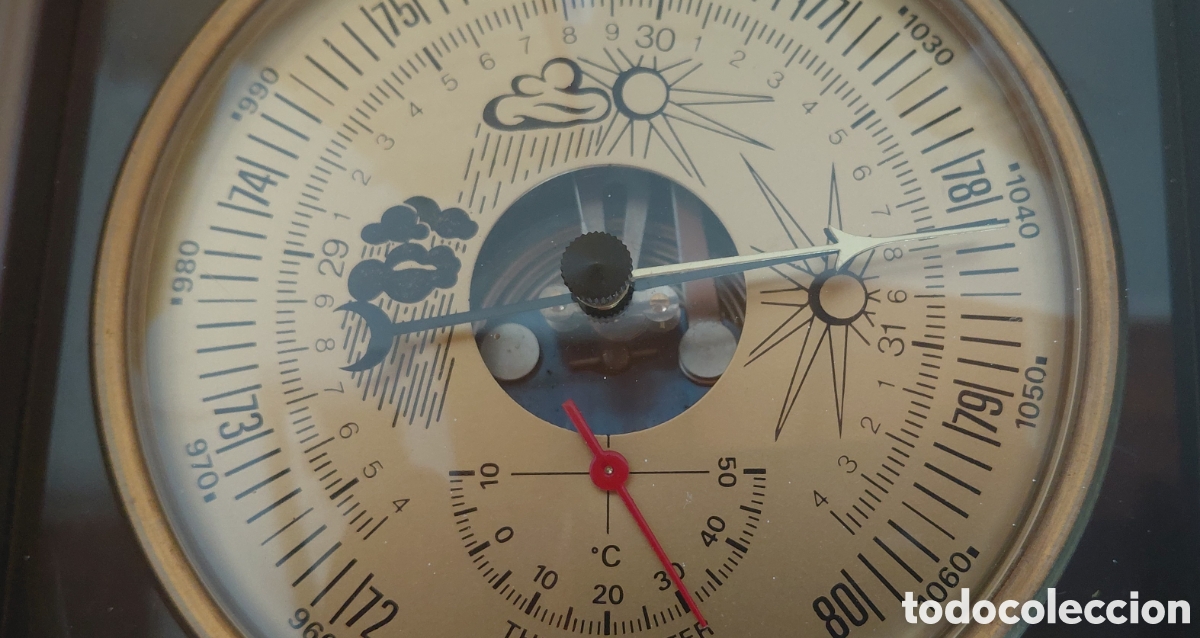 Antig&uuml;edades: Barometro y termometro Vintage Frances - Foto 3