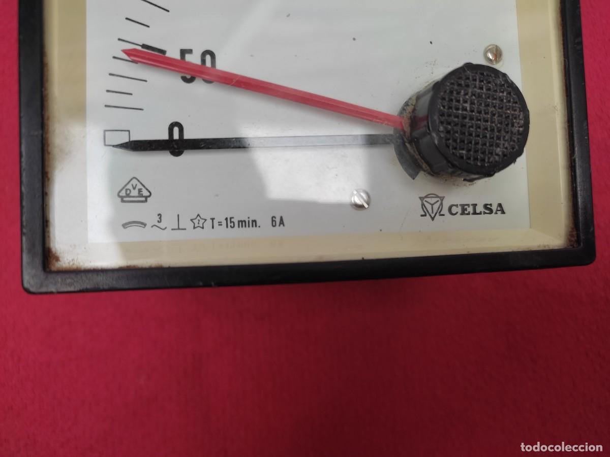 Antig&uuml;edades: antiguo amperimetro empotrable Celsa 6A - Foto 4