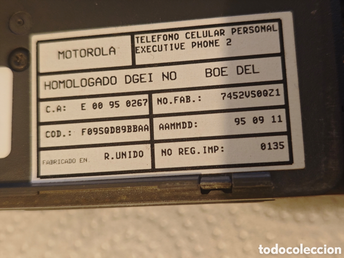 Tel&eacute;fonos: Antiguo Motorola Executive Phone II.. - Foto 9