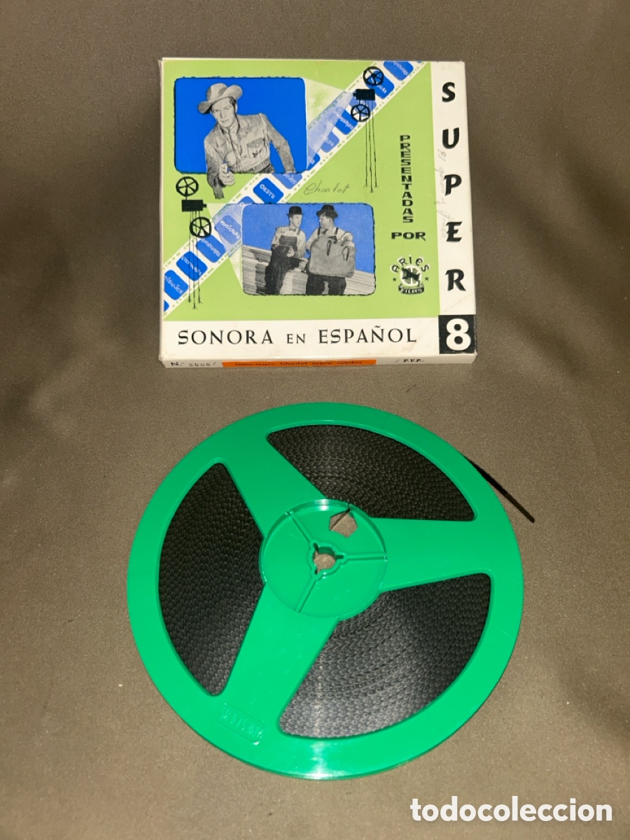 Antiquit&eacute;s: PEL&Iacute;CULA S&Uacute;PER 8 CHARLES CHAPLIN CHARLOT SOBRE RUEDAS N&ordm;2006 *VER FOTOS*