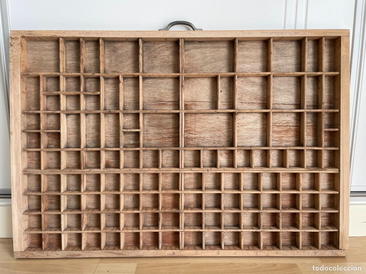 Antig&uuml;edades: CAJ&Oacute;N DE IMPRENTA ANTIGUA DE MADERA