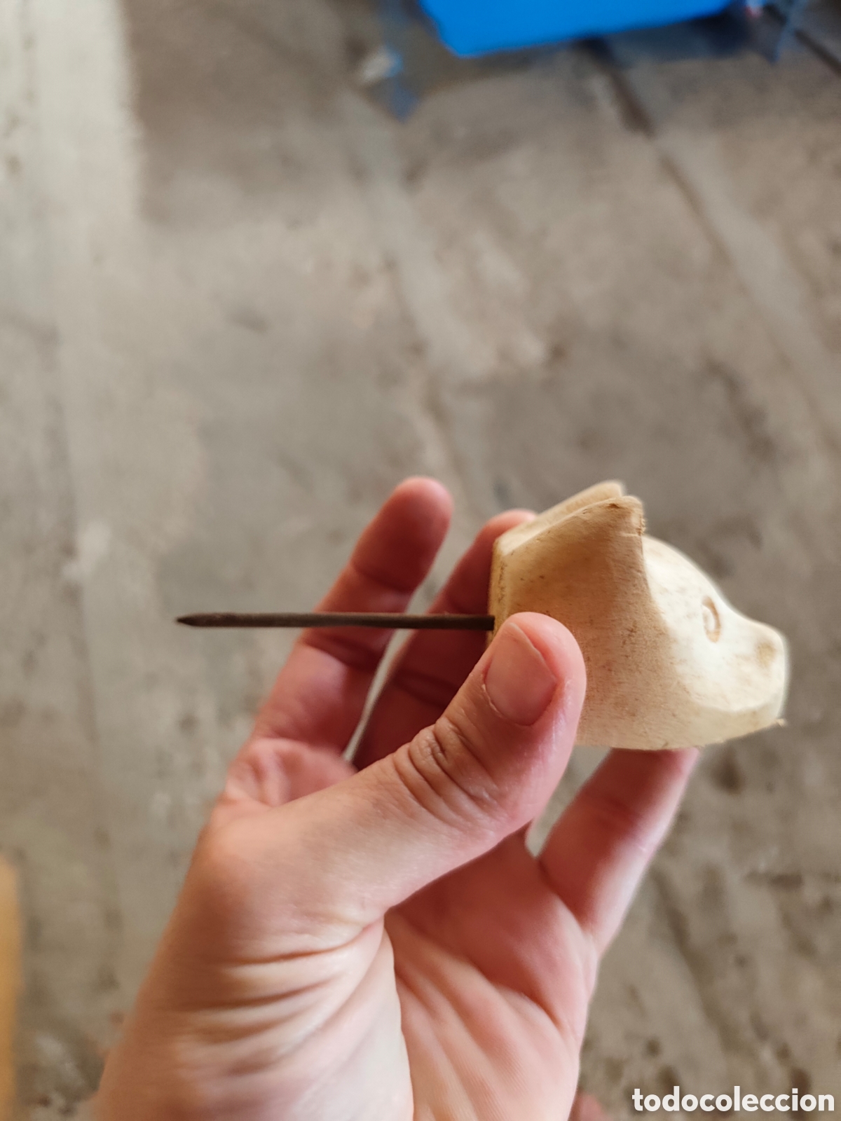 Antig&uuml;edades: Cabeza de madera gato pato - Foto 2