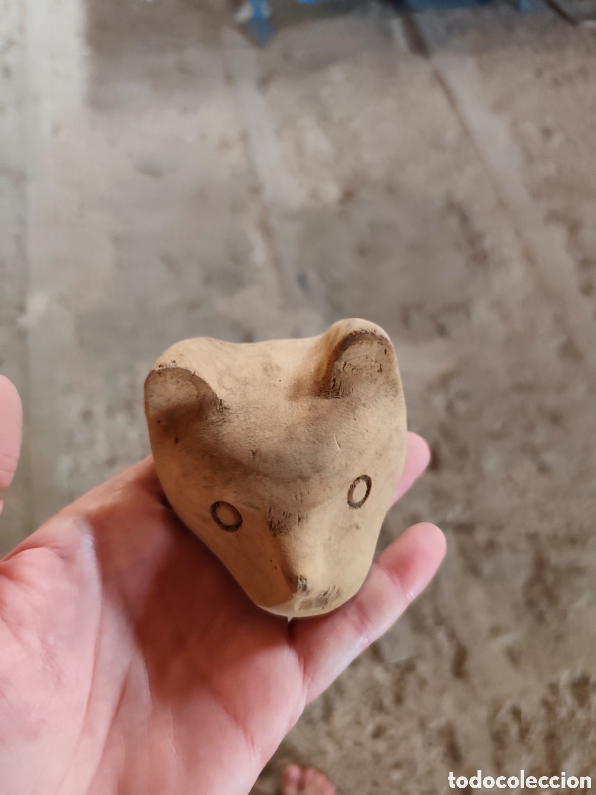 Antig&uuml;edades: Cabeza de madera gato pato - Foto 6
