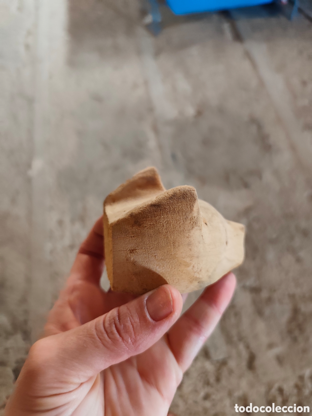 Antig&uuml;edades: Cabeza de madera gato pato - Foto 7