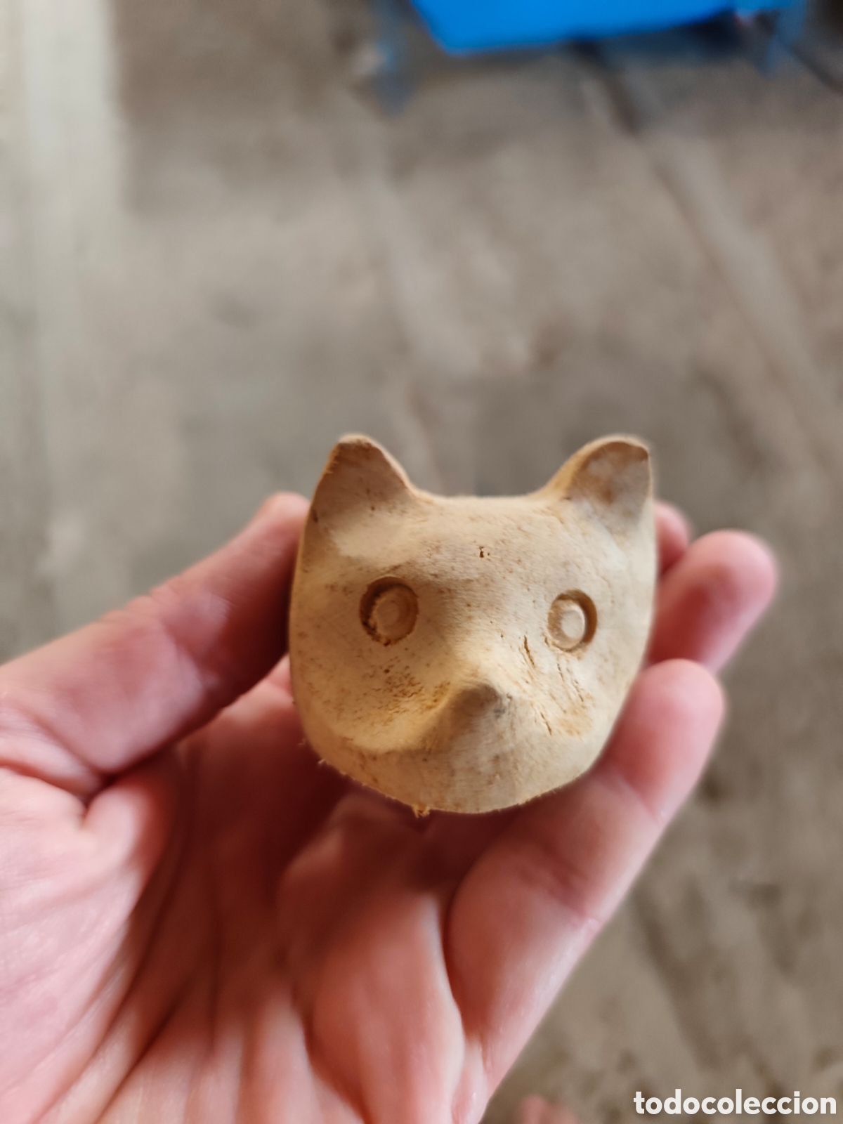 Antig&uuml;edades: Cabeza de madera gato pato