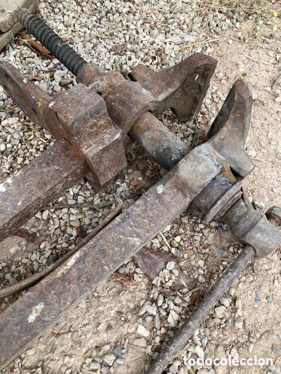 Antig&uuml;edades: Espectacular gran tornillo mordaza de banco - Foto 4