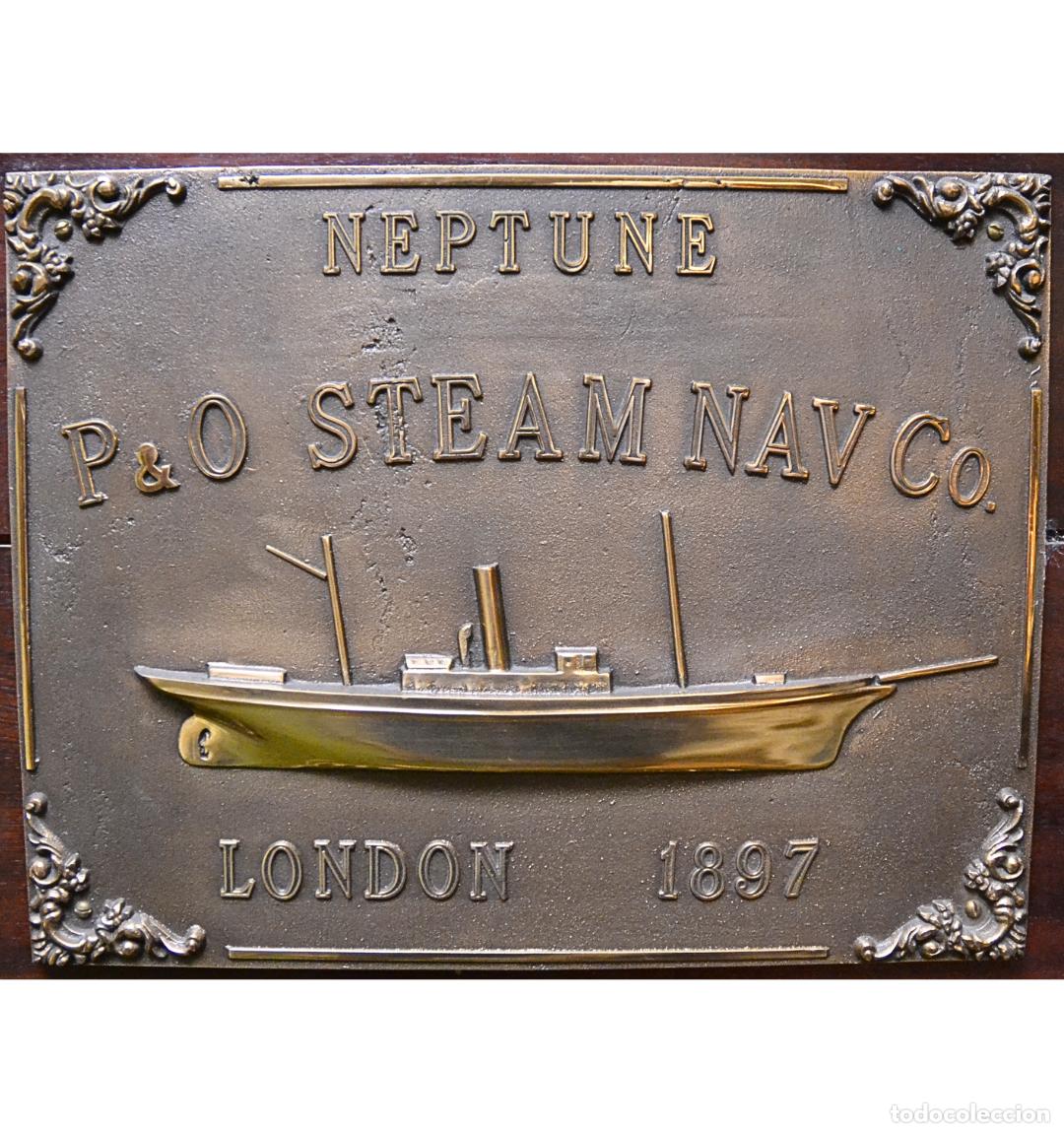 Antig&uuml;edades: Placa naviera P&O Co. &laquo;Neptune&raquo;, Londres 1897