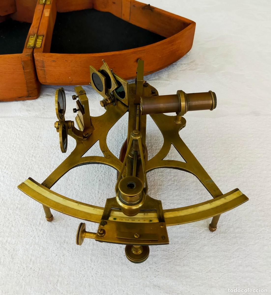 Antig&uuml;edades: Sextante con caja 1800