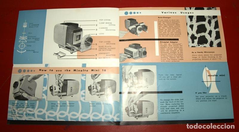 Antig&uuml;edades: Proyector diapositivas MINOLTA mini 16 - caja - Foto 10