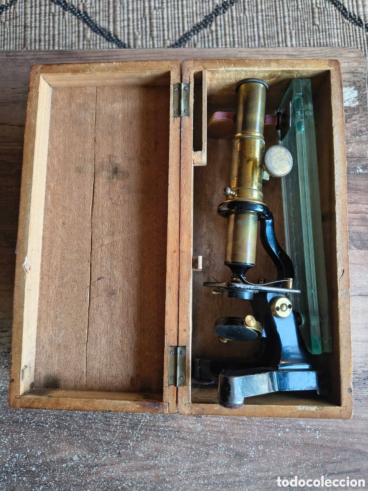 Antig&uuml;edades: Microscopio antiguo, (estuche original) - Foto 3