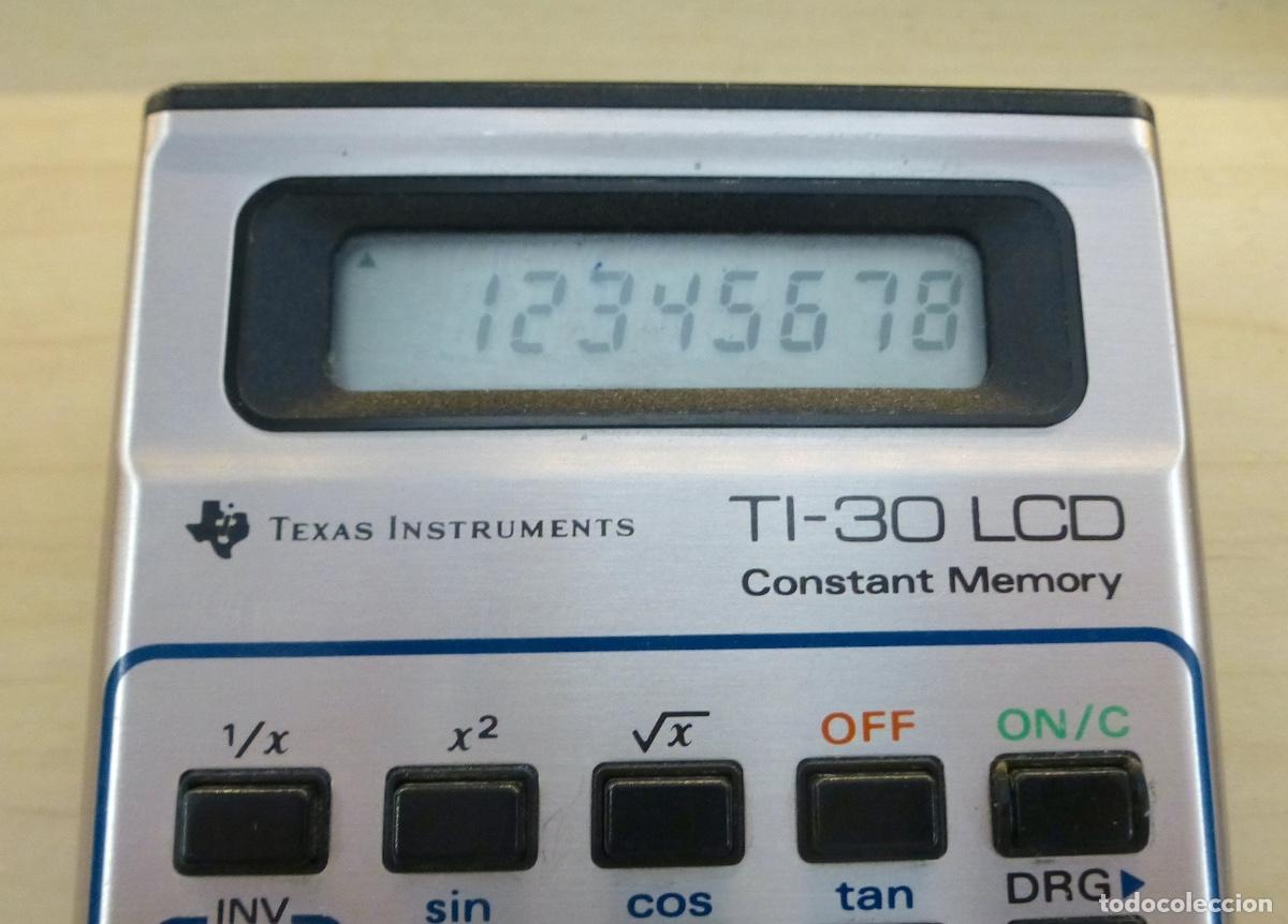 Antig&uuml;edades: Calculadora vintage Texas Instruments TI-30 LCD + funda - Foto 2