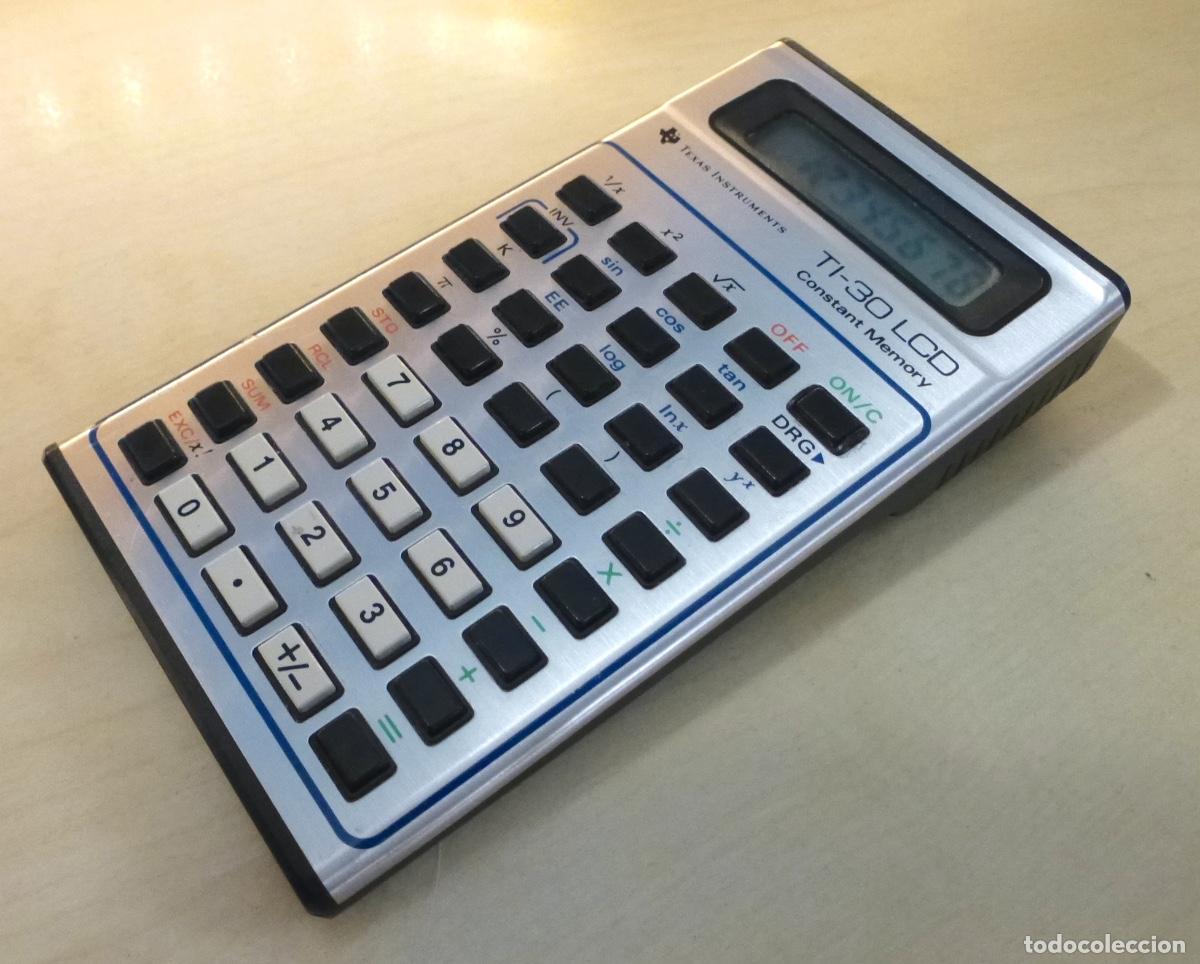 Antig&uuml;edades: Calculadora vintage Texas Instruments TI-30 LCD + funda - Foto 4