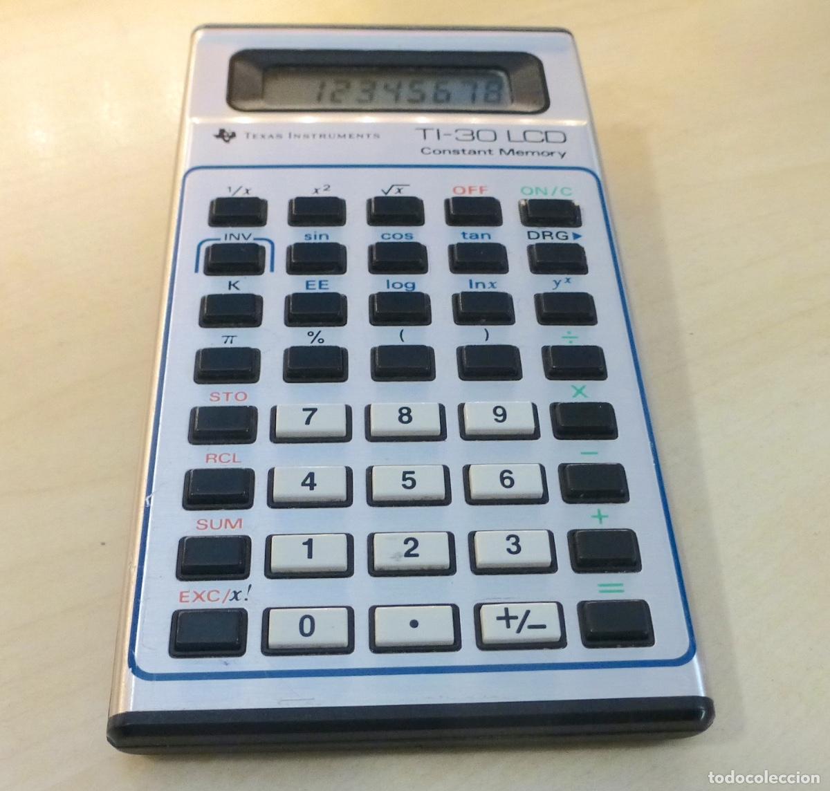 Antig&uuml;edades: Calculadora vintage Texas Instruments TI-30 LCD + funda - Foto 6