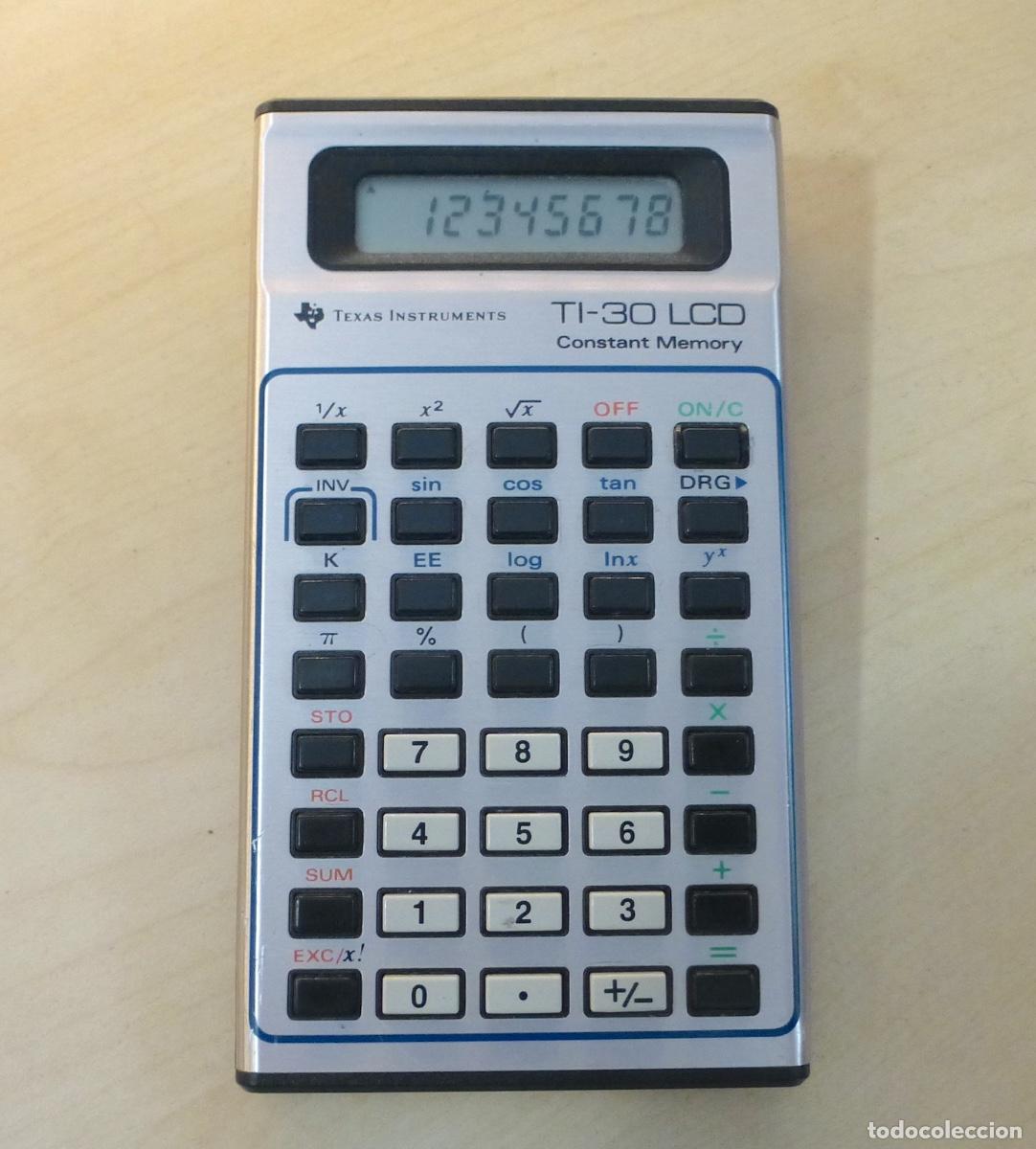 Antig&uuml;edades: Calculadora vintage Texas Instruments TI-30 LCD + funda - Foto 7