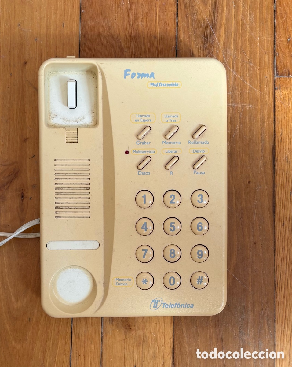 Tel&eacute;fonos: Tel&eacute;fono Fonol&iacute;nea Telef&oacute;nica vintage a&ntilde;os 90 &ndash; color beige