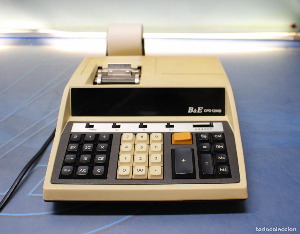 Antig&uuml;edades: Calculadora de rollo B&E OPD-12MD. Calculadora sobremesa vintage, circa 1990.