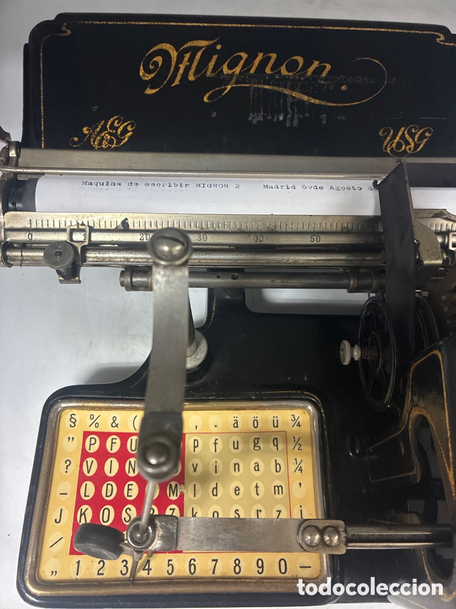Antig&uuml;edades: M&aacute;quina de escribir Mignon modelo 2. - Foto 2