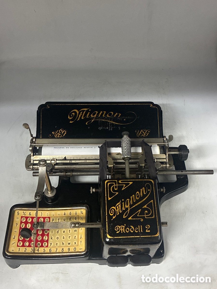 Antig&uuml;edades: M&aacute;quina de escribir Mignon modelo 2. - Foto 3