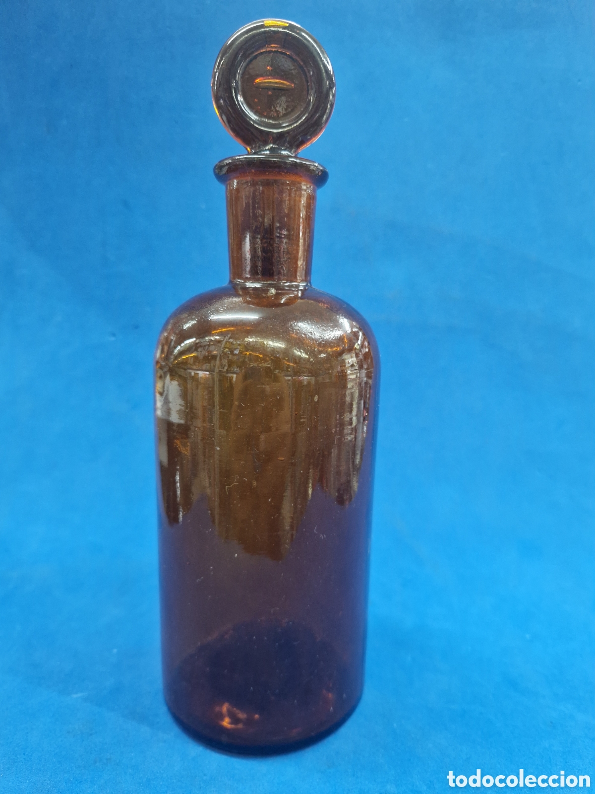 Antig&uuml;edades: Frasco de farmacia , vidrio marr&oacute;n