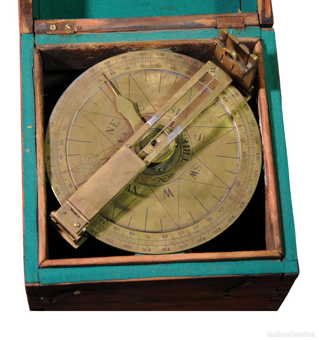Antig&uuml;edades: Reloj de Sol con Br&uacute;jula P. Stolfa, Trieste - Foto 3