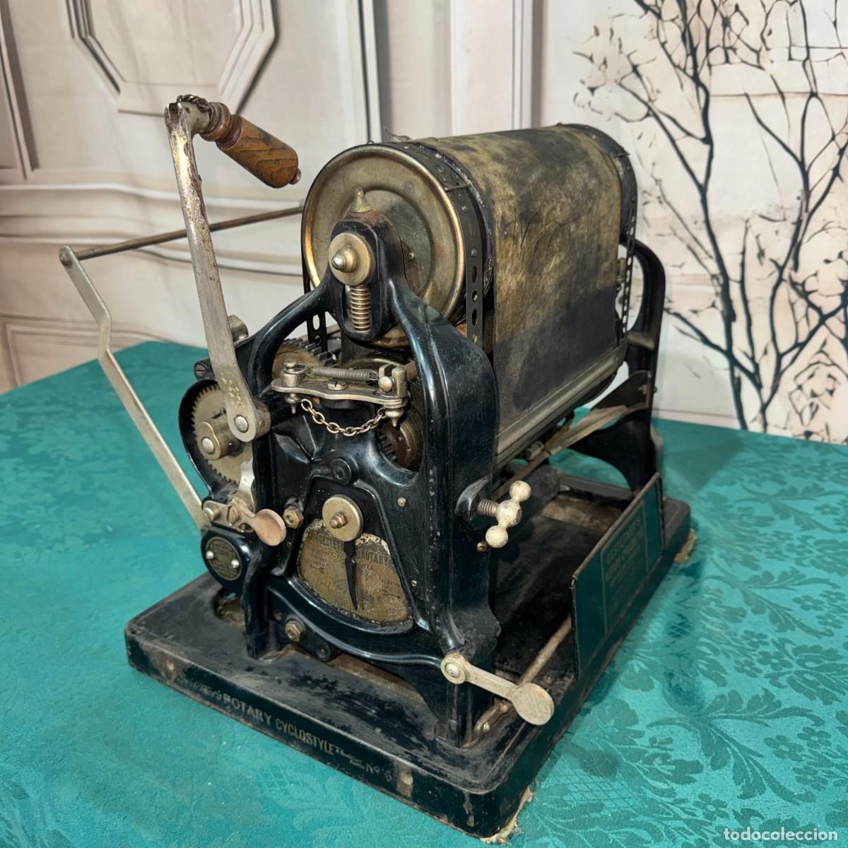 Antig&uuml;edades: M&aacute;quina Es Una Gestetner&rsquo;s Rotary Cyclostyle - Foto 4