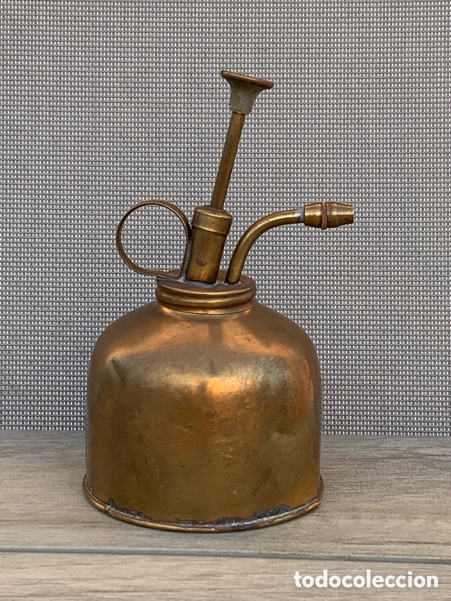 Antig&uuml;edades: ACEITERA INDUSTRIAL DE LATON VINTAGE - Foto 3