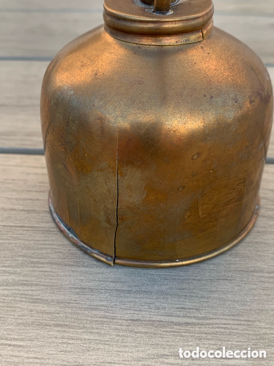 Antig&uuml;edades: ACEITERA INDUSTRIAL DE LATON VINTAGE - Foto 9