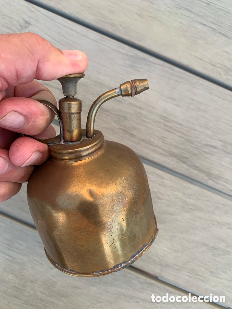 Antig&uuml;edades: ACEITERA INDUSTRIAL DE LATON VINTAGE - Foto 17