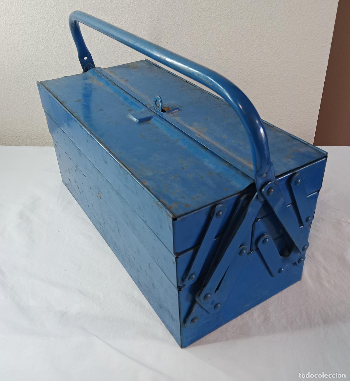 Antig&uuml;edades: Caja Herramientas Met&aacute;lica Vintage Alemania a&ntilde;o 90