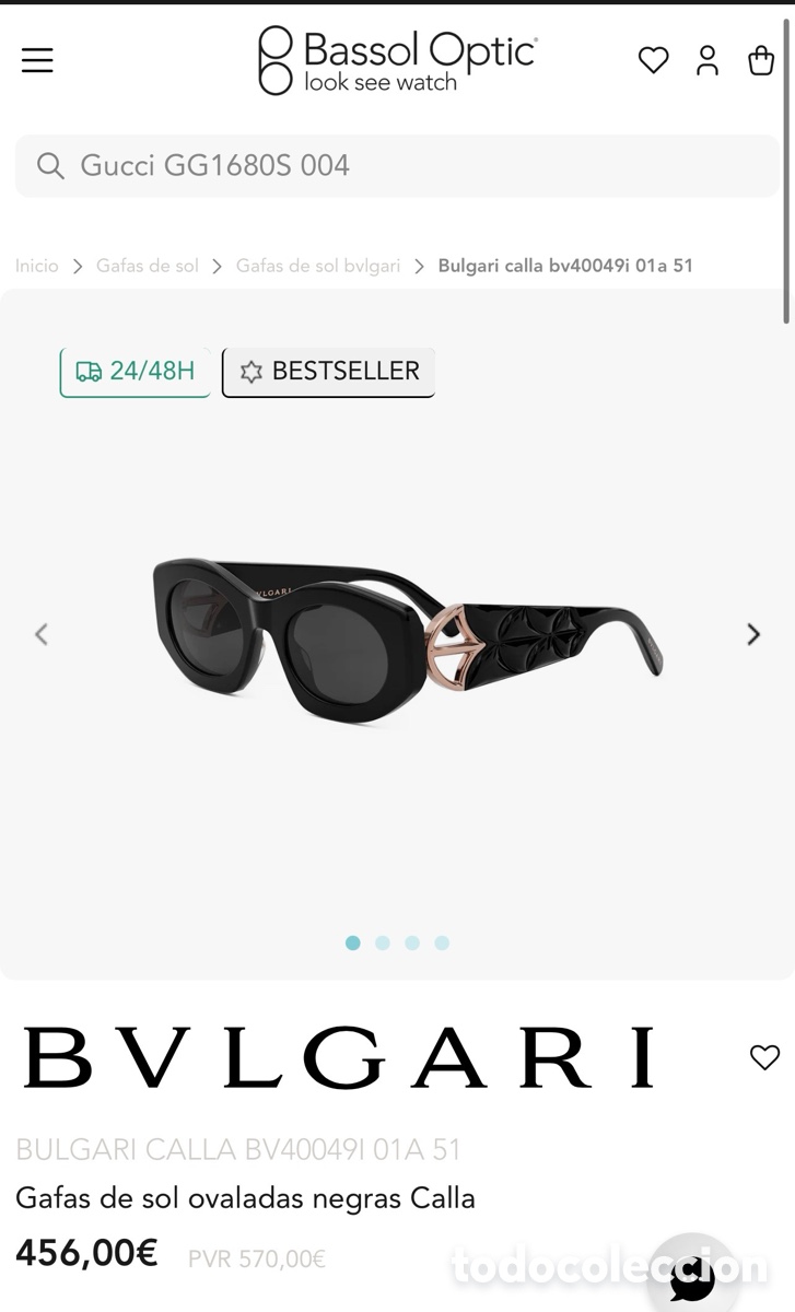 Antig&uuml;edades: Gafas de sol bvlgari mujer - Foto 2