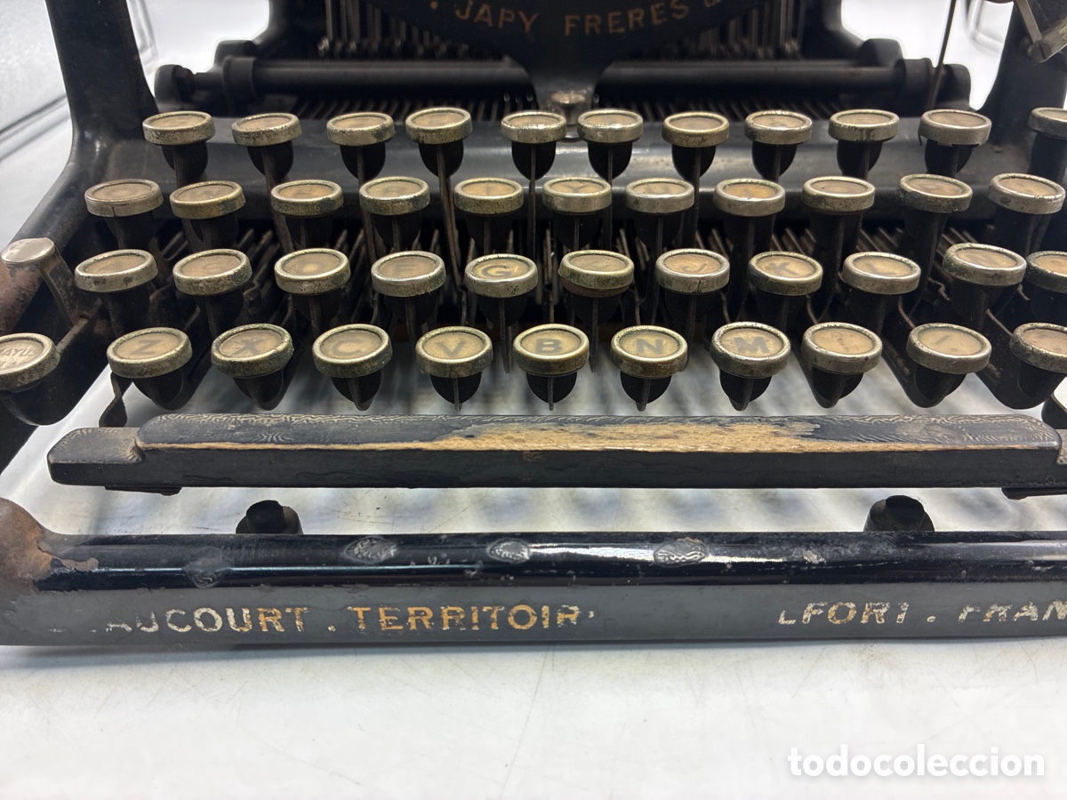 Antig&uuml;edades: M&aacute;quina de Escribir Japy modelo 3. - Foto 2