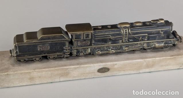 Antig&uuml;edades: FACTURIAS VULCANO DE VIGO FERROCARRILES - PIEZA ORIGINAL ARTESANIA BRONCE A&Ntilde;OS 40-50 LOCOMOTORA RRR