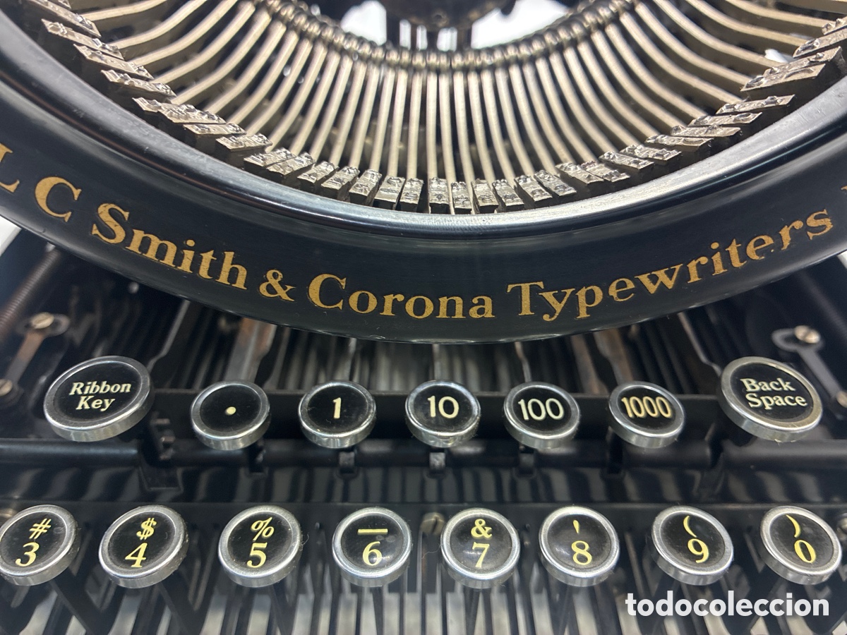 Antig&uuml;edades: M&aacute;quina de escribir LC Smith modelo 8. - Foto 4