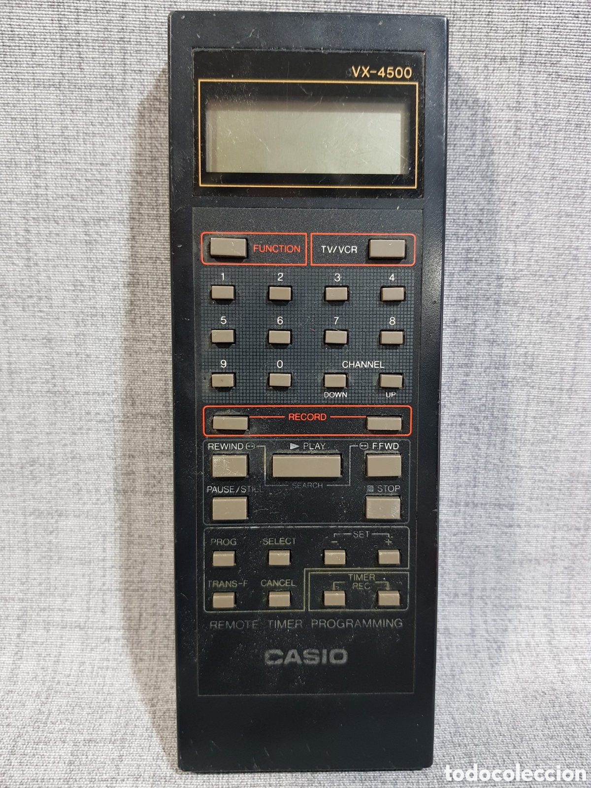 Antig&uuml;edades: MANDO PARA REPRODUCTOR - GRABADOR VHS CASIO VX-4500. RARO, DIF&Iacute;CIL DE ENCONTRAR.