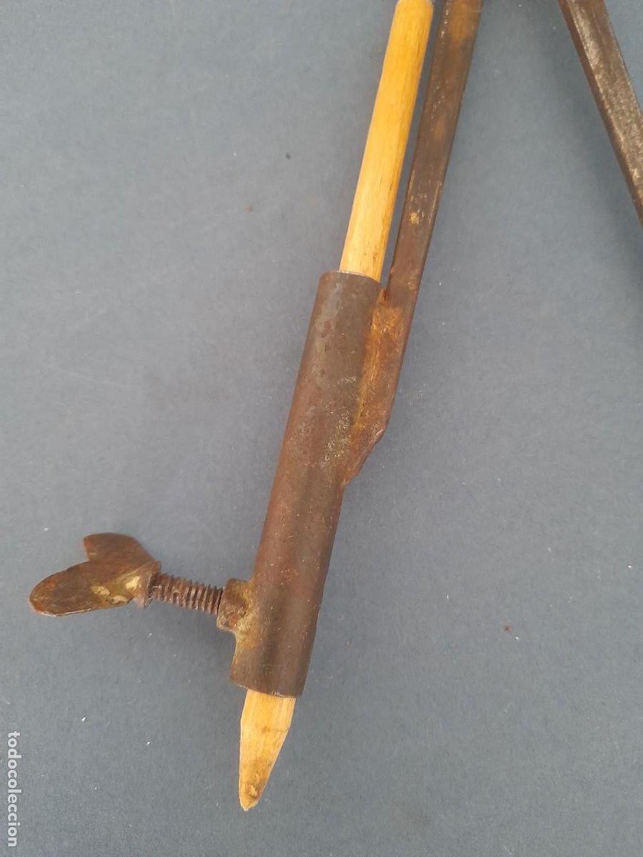 Antig&uuml;edades: compas de hierro, para usar con lapiz, 19,7cm aprox - Foto 2