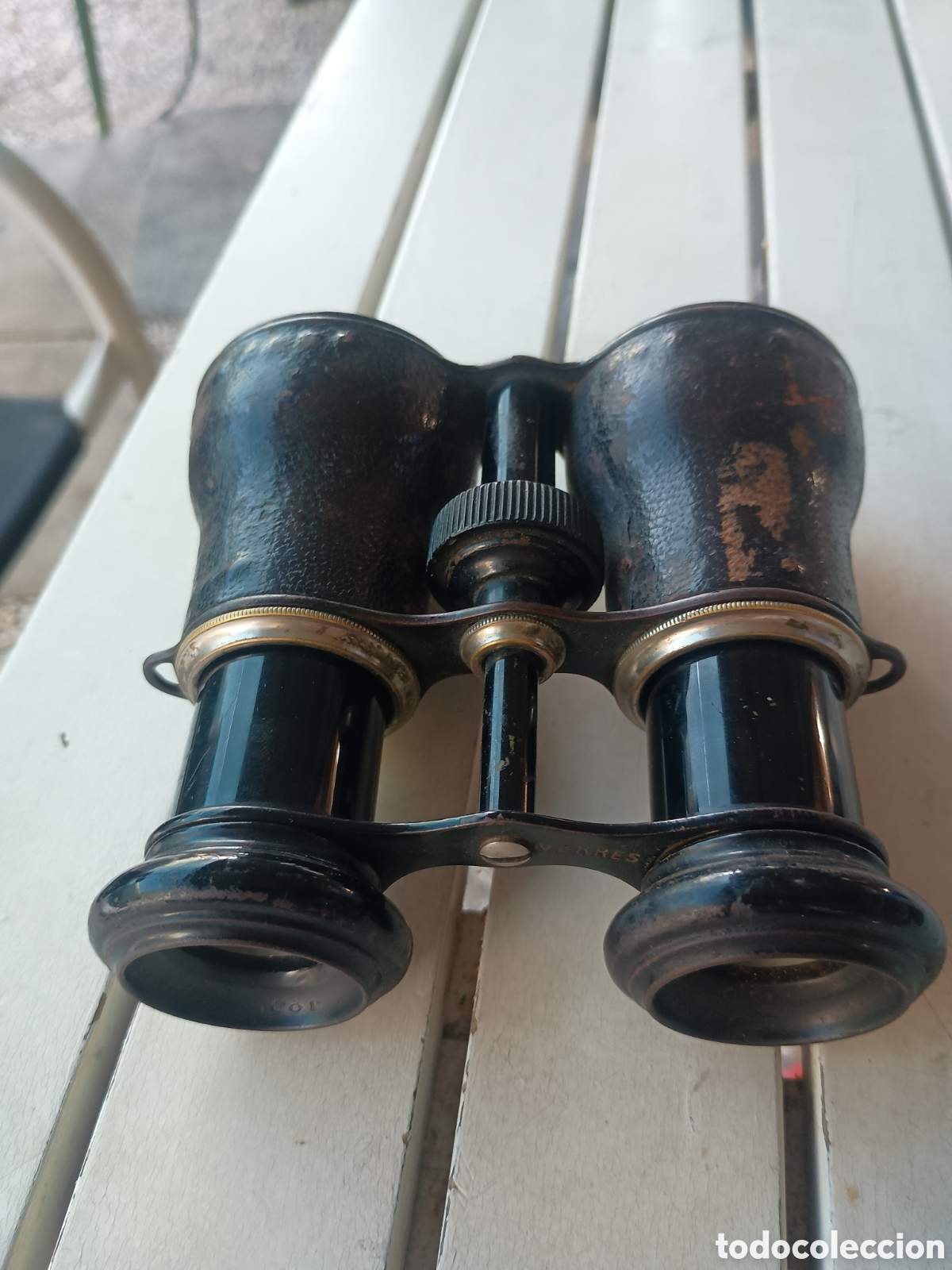 Antig&uuml;edades: Binoculares metal antiguo - Foto 2