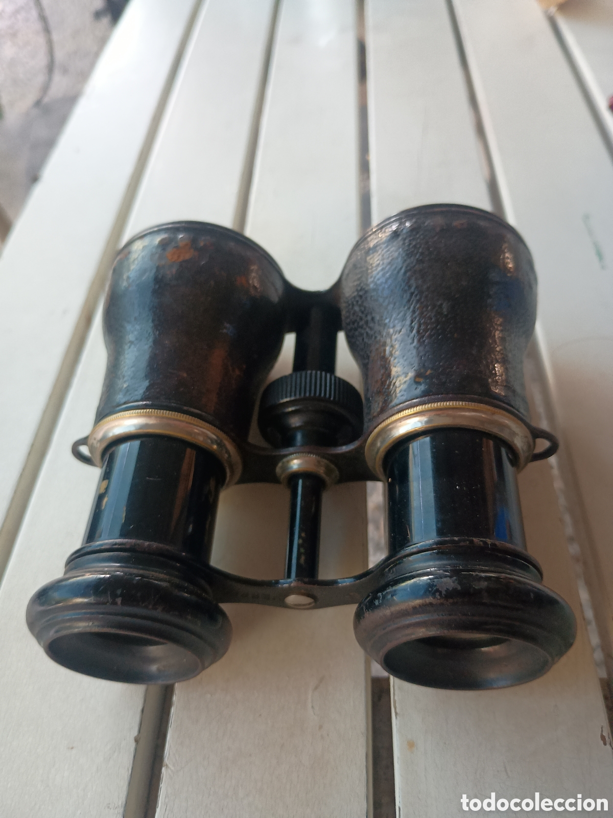 Antig&uuml;edades: Binoculares metal antiguo - Foto 3