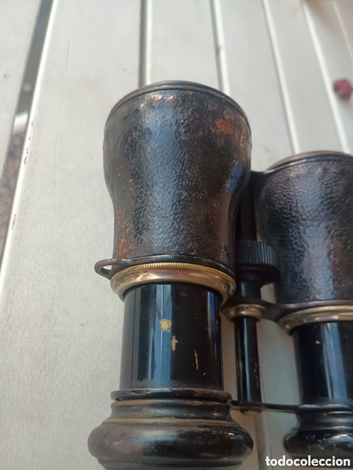 Antig&uuml;edades: Binoculares metal antiguo - Foto 4
