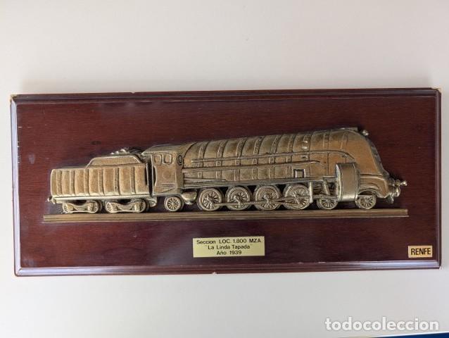 Antig&uuml;edades: 1939 FERROCARRIL - METOPA BRONCE LOCOMOTORA SECCION LOC.1800 MZA - LA LINDA TAPADA