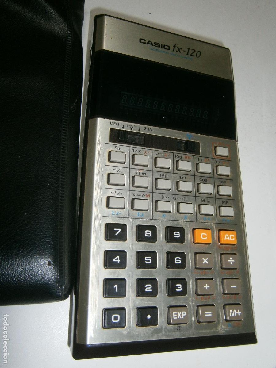 Antig&uuml;edades: CALCULADORA CIENTIFICA VINTAGE CASIO FX-120 CON FUNDA - Foto 2