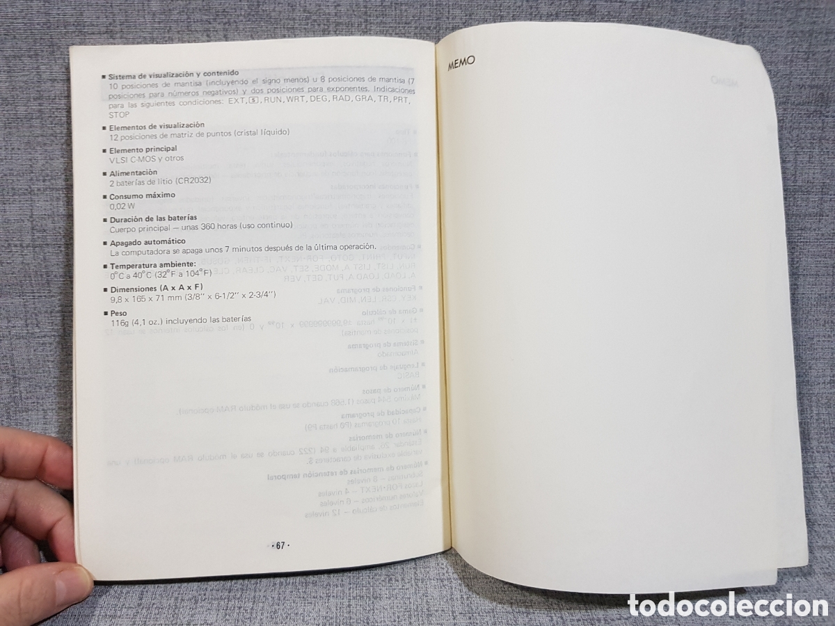 Antig&uuml;edades: CASIO PB-100 COMPUTADORA PERSONAL MANUAL DE INSTRUCCIONES - Foto 18