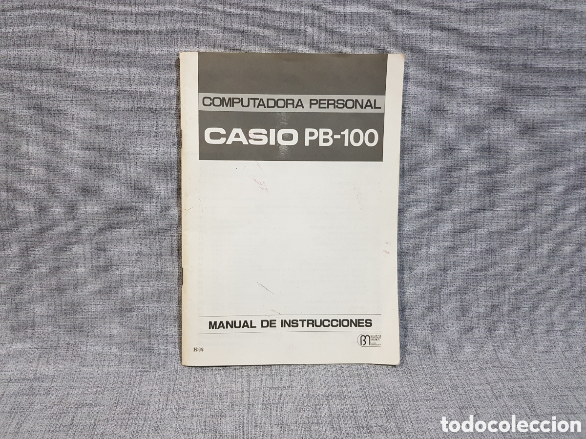 Antig&uuml;edades: CASIO PB-100 COMPUTADORA PERSONAL MANUAL DE INSTRUCCIONES
