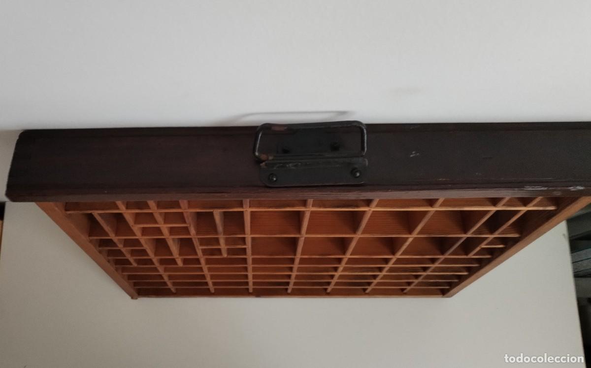 Antig&uuml;edades: CAJA DE MADERA PARA CHIVALETE - IMPRENTA - Foto 3