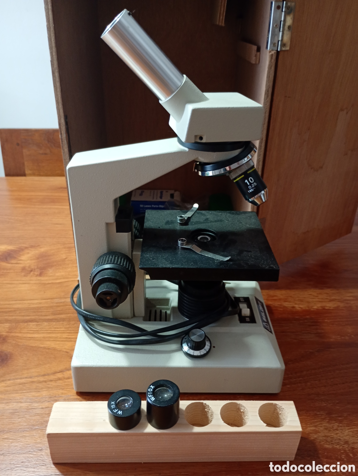 Antig&uuml;edades: Microscopio SELOPT Vintage &ndash; Caja Original + Accesorios + Instrucciones
