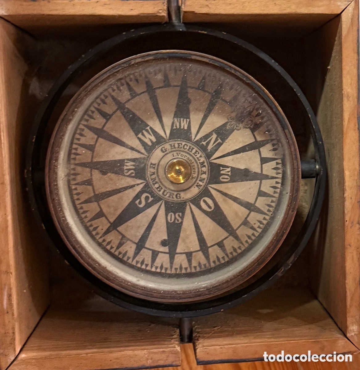 Antig&uuml;edades: Br&uacute;jula n&aacute;utica fabricada por Georg Hechelmann entre 1878-1905