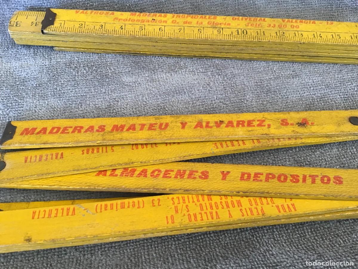 Antig&uuml;edades: DOS METROS DE CARPINTERO ANTIGUOS - Foto 6