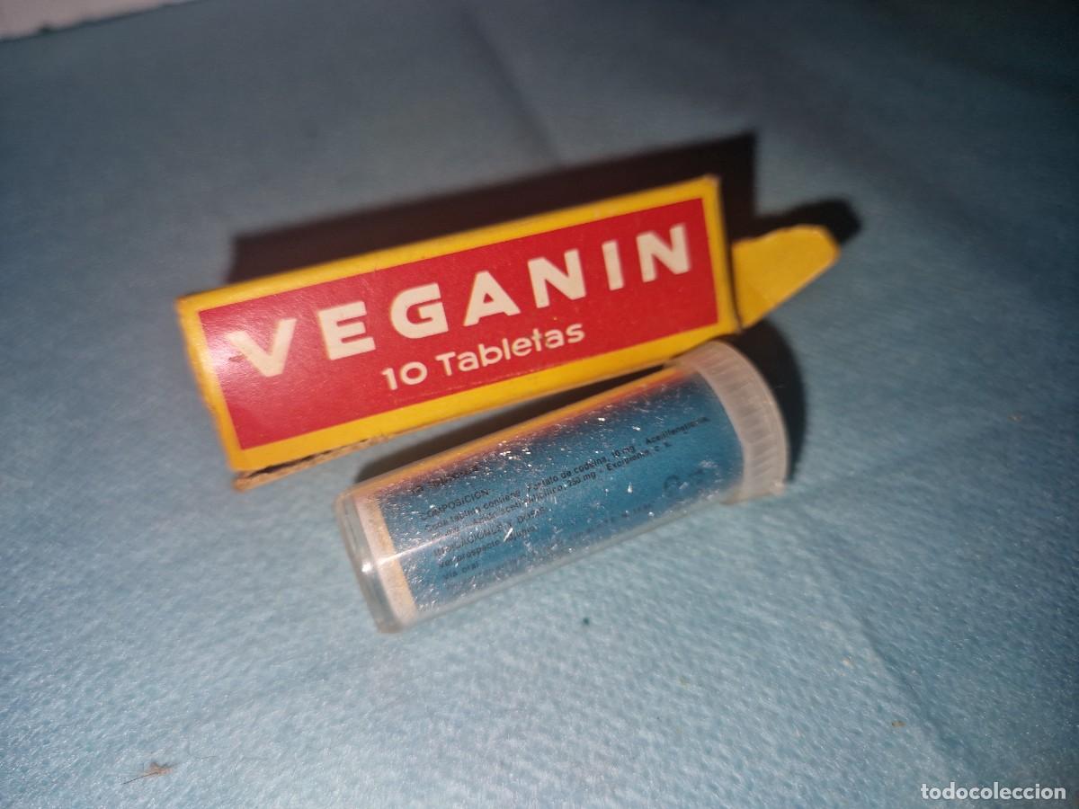 Antig&uuml;edades: CAJA DE FARMACIA VEGANIN CON CODEINA // MEDICAMENTO ANTIGUO